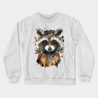 Raccoon watercolor Crewneck Sweatshirt